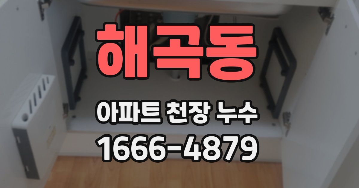해곡동 아파트 천장 누수