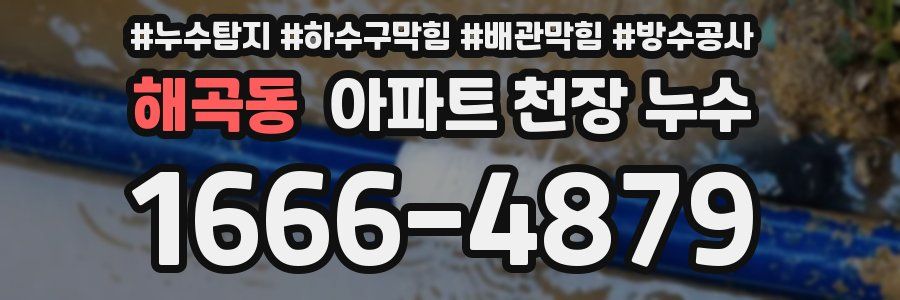 해곡동 아파트 천장 누수