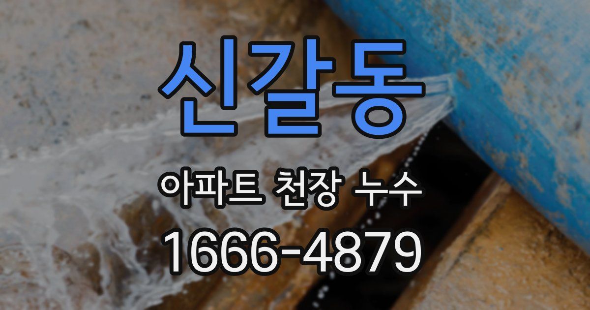 신갈동 아파트 천장 누수