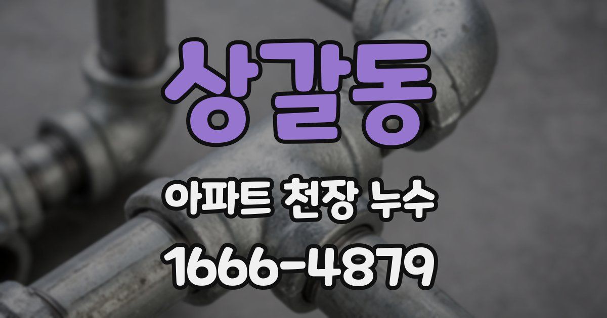 상갈동 아파트 천장 누수