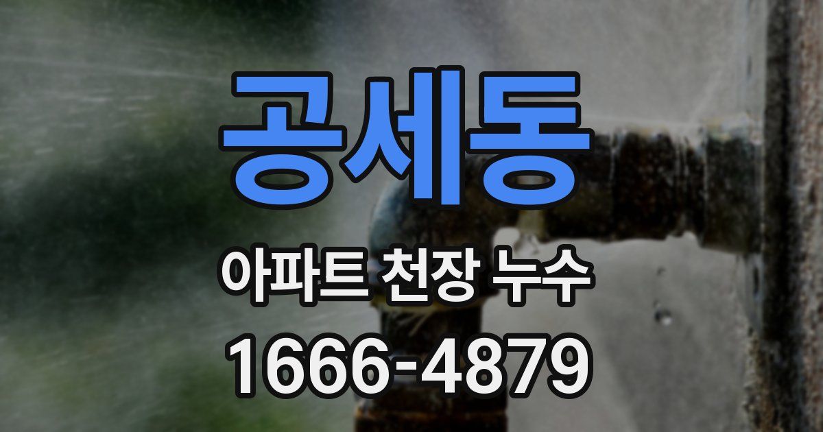 공세동 아파트 천장 누수