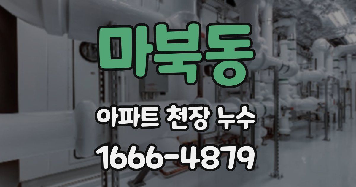 마북동 아파트 천장 누수