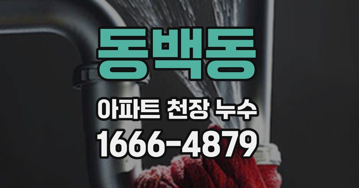 동백동 아파트 천장 누수