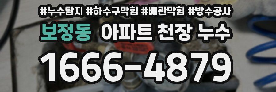 보정동 아파트 천장 누수