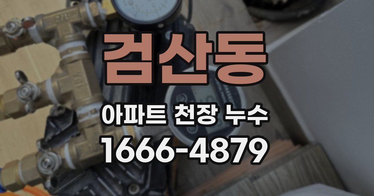 검산동 아파트 천장 누수