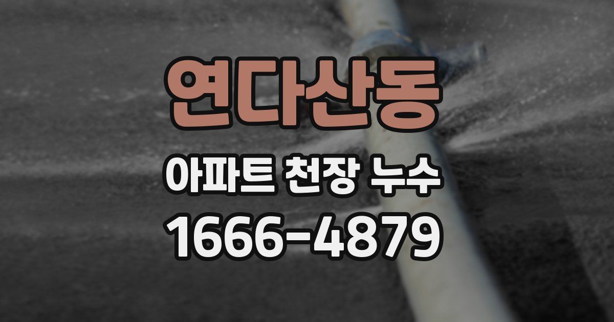연다산동 아파트 천장 누수