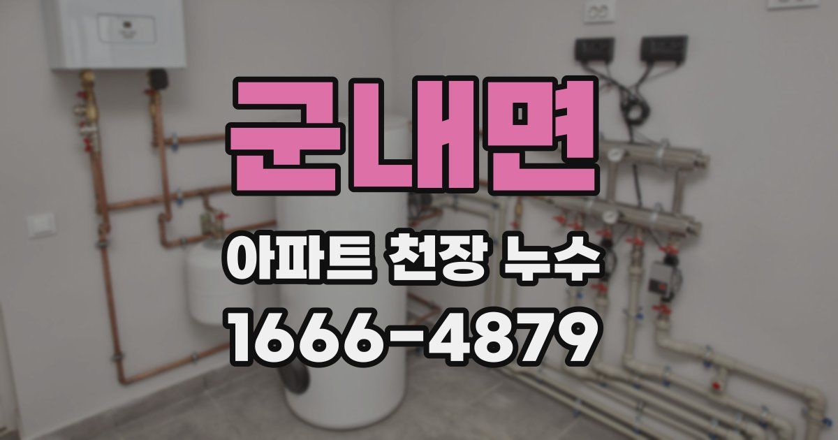 군내면 아파트 천장 누수