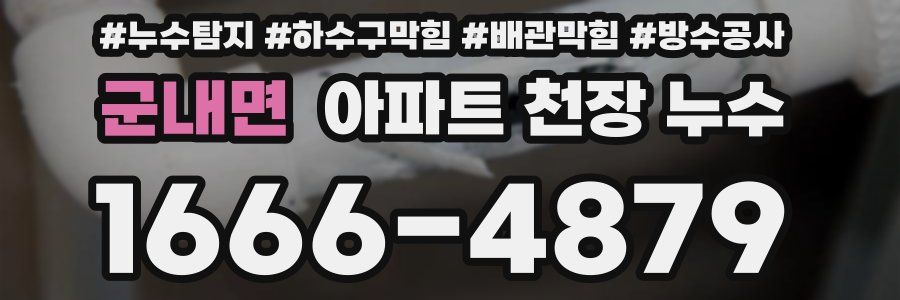 군내면 아파트 천장 누수