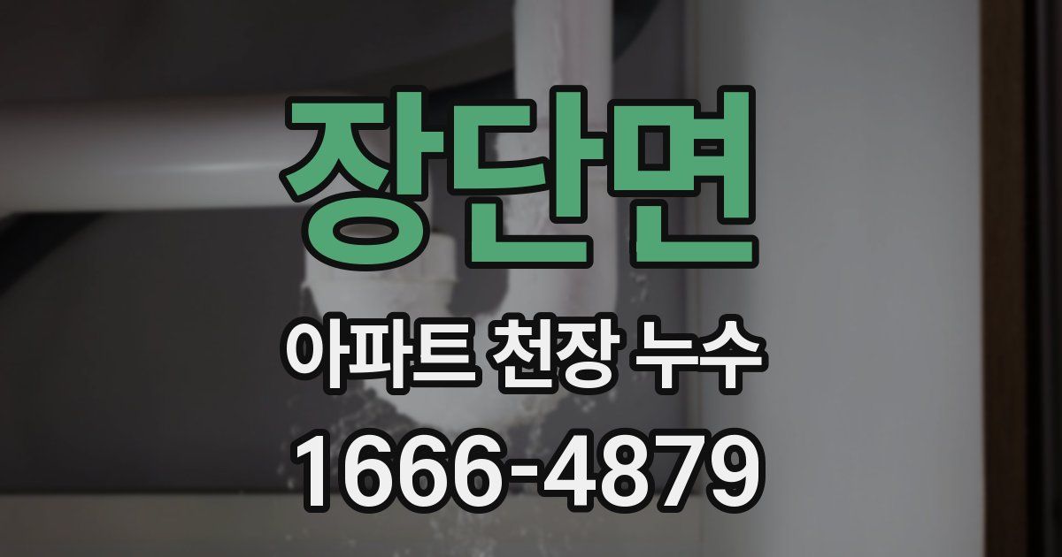 장단면 아파트 천장 누수