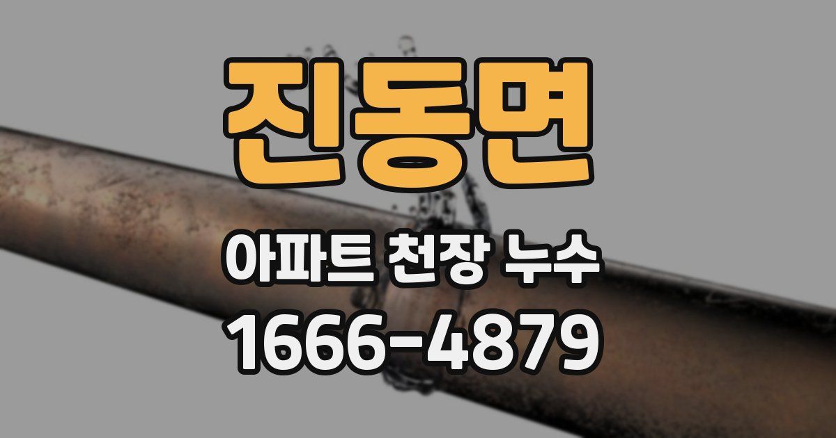 진동면 아파트 천장 누수
