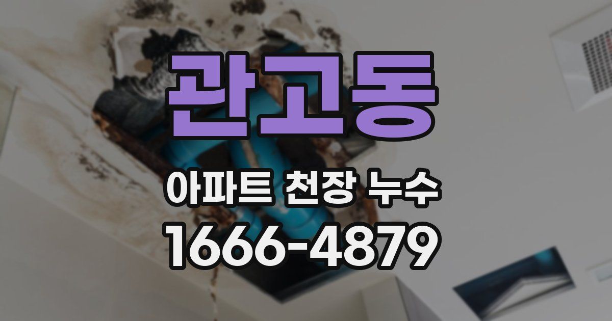 관고동 아파트 천장 누수
