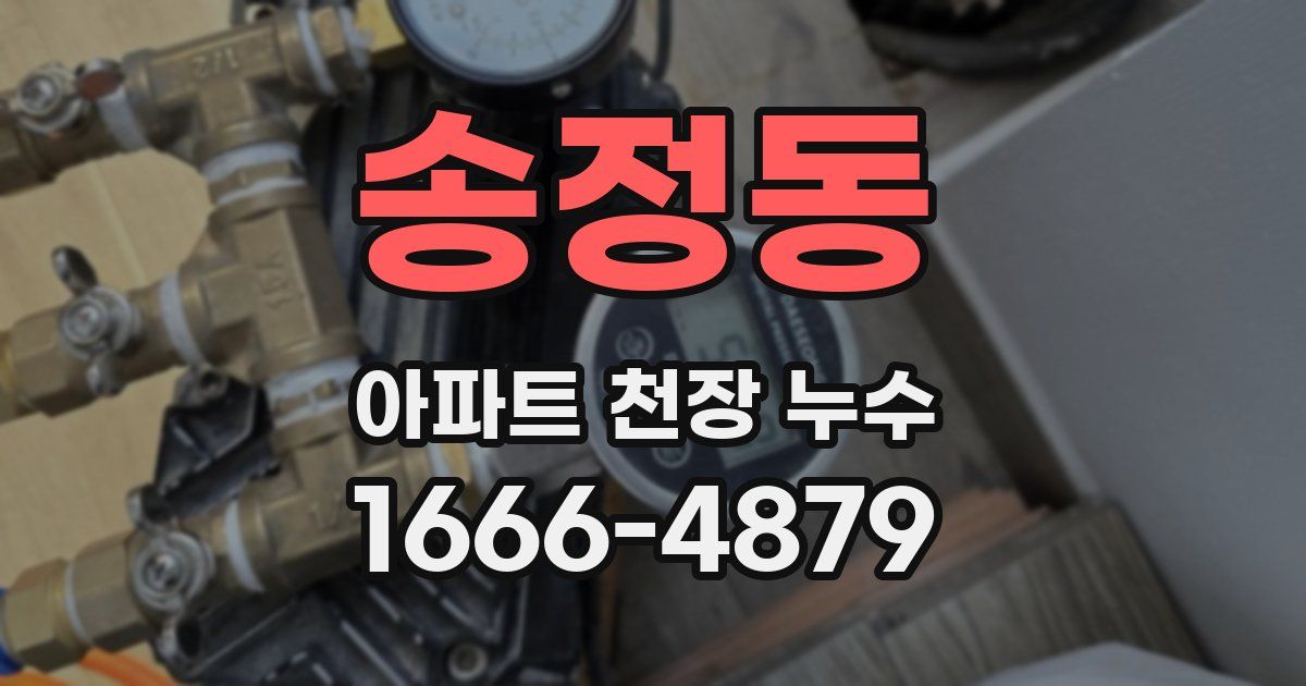 송정동 아파트 천장 누수