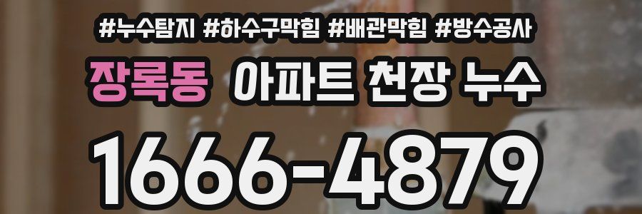 장록동 아파트 천장 누수