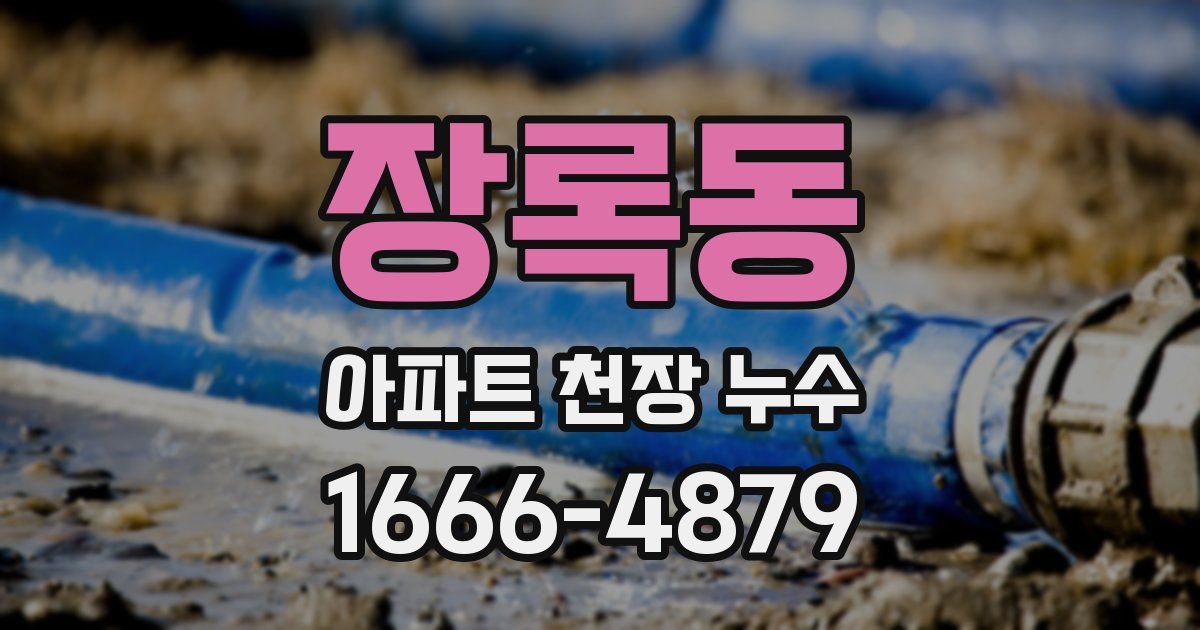 장록동 아파트 천장 누수