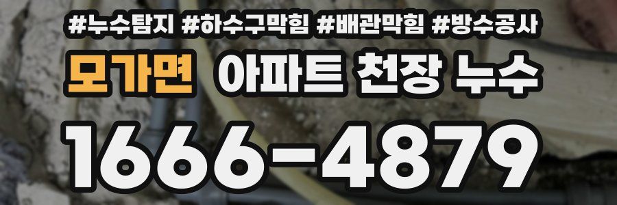 모가면 아파트 천장 누수