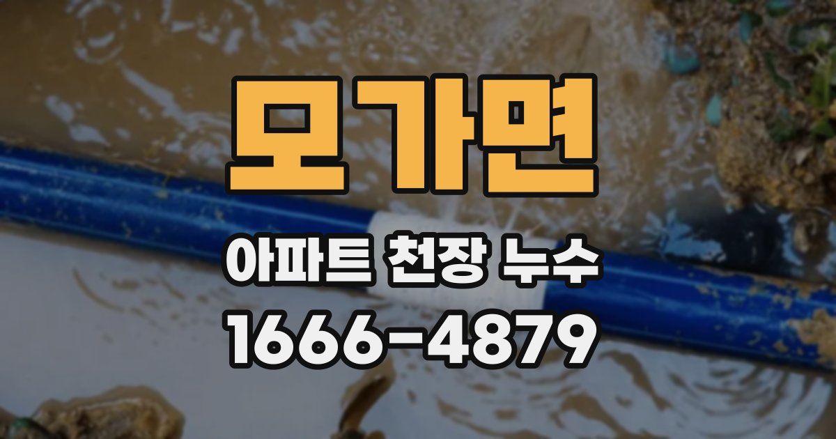 모가면 아파트 천장 누수