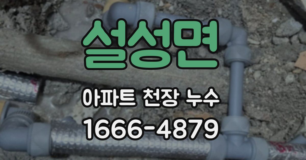 설성면 아파트 천장 누수
