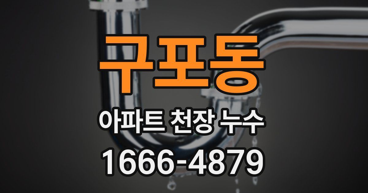 구포동 아파트 천장 누수