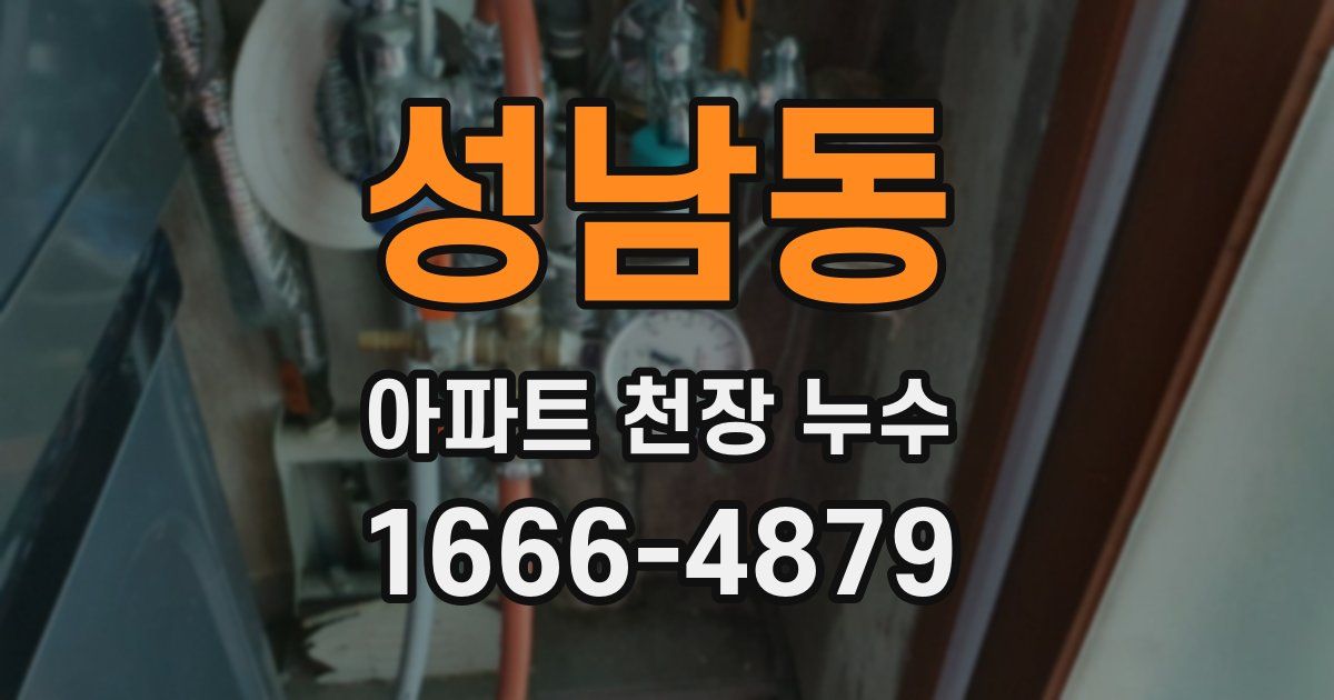 성남동 아파트 천장 누수