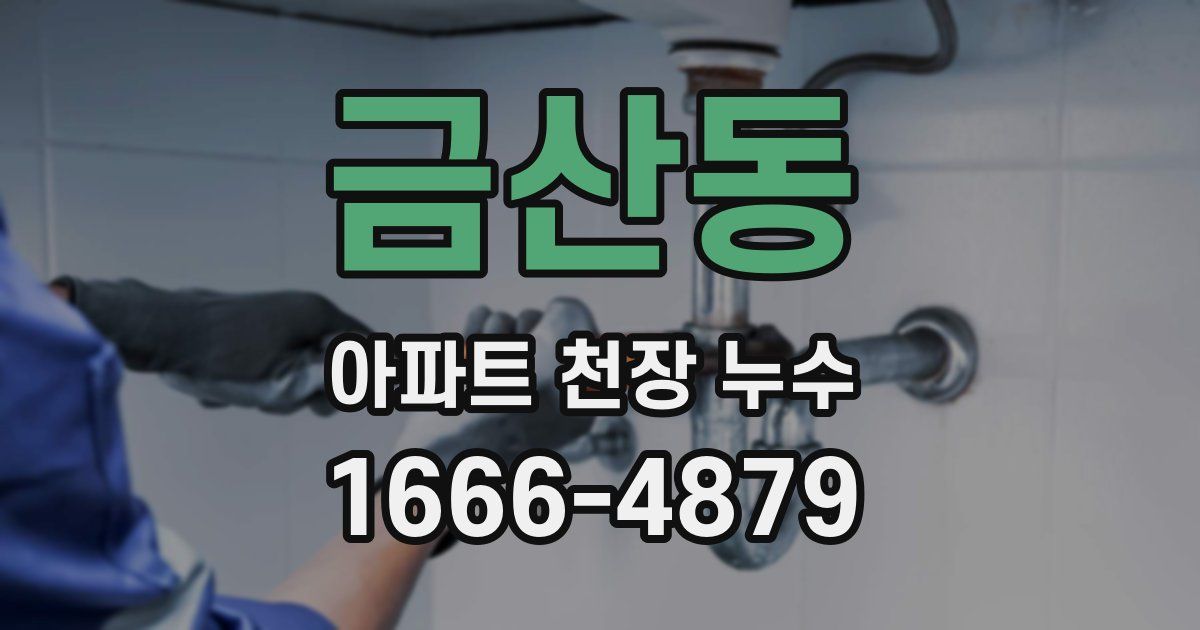 금산동 아파트 천장 누수
