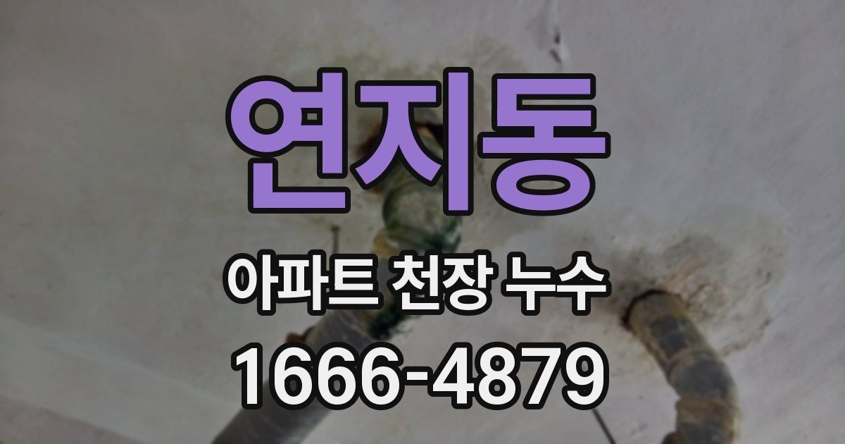 연지동 아파트 천장 누수