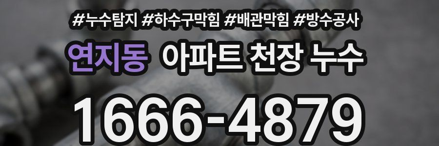 연지동 아파트 천장 누수