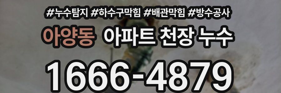 아양동 아파트 천장 누수