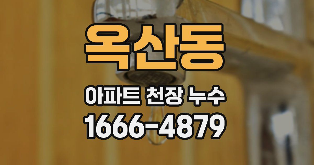 옥산동 아파트 천장 누수
