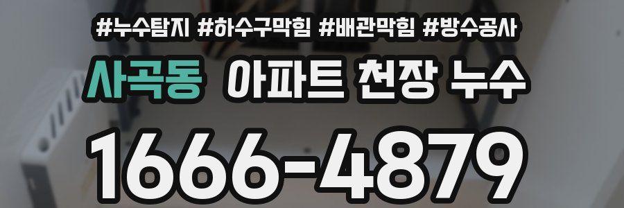 사곡동 아파트 천장 누수