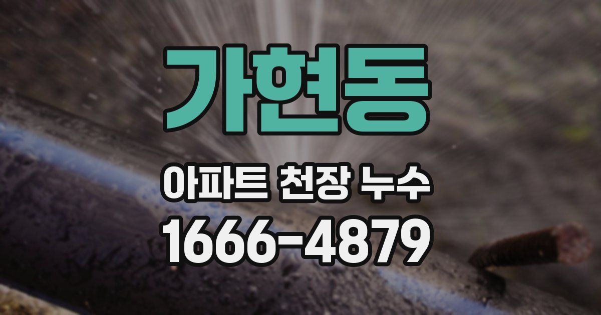 가현동 아파트 천장 누수