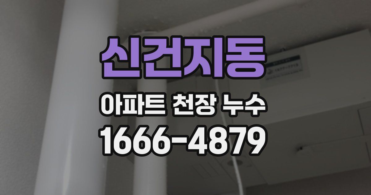 신건지동 아파트 천장 누수