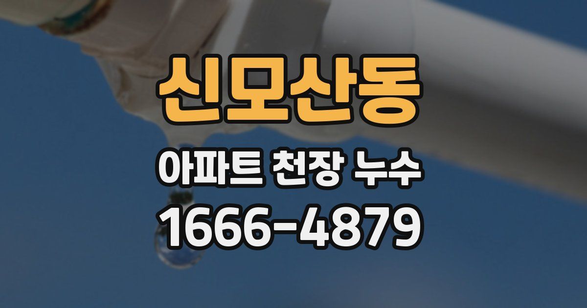 신모산동 아파트 천장 누수