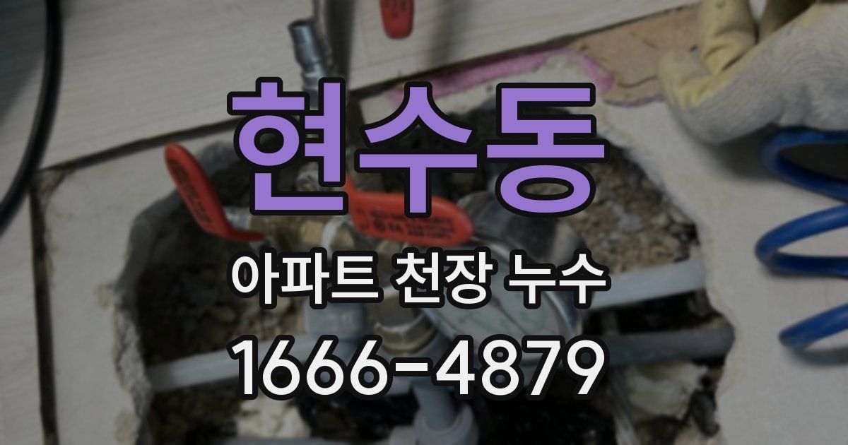 현수동 아파트 천장 누수
