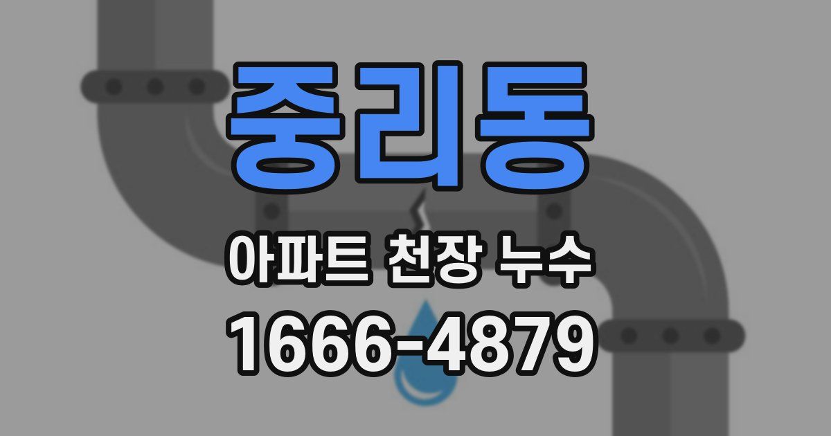 중리동 아파트 천장 누수