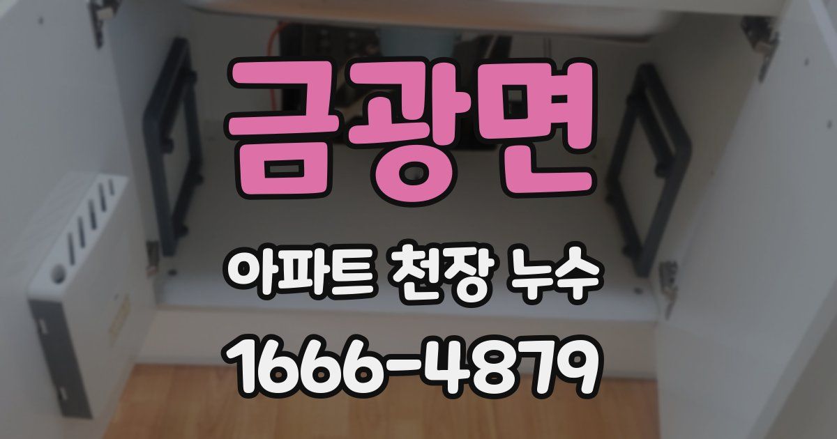금광면 아파트 천장 누수