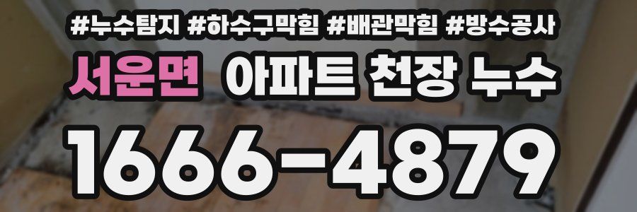서운면 아파트 천장 누수