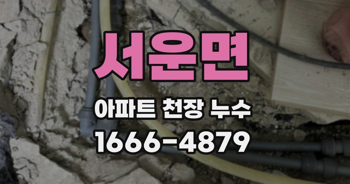 서운면 아파트 천장 누수