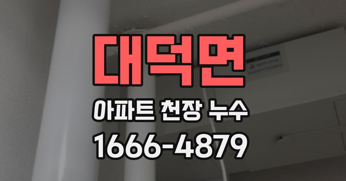 대덕면 아파트 천장 누수