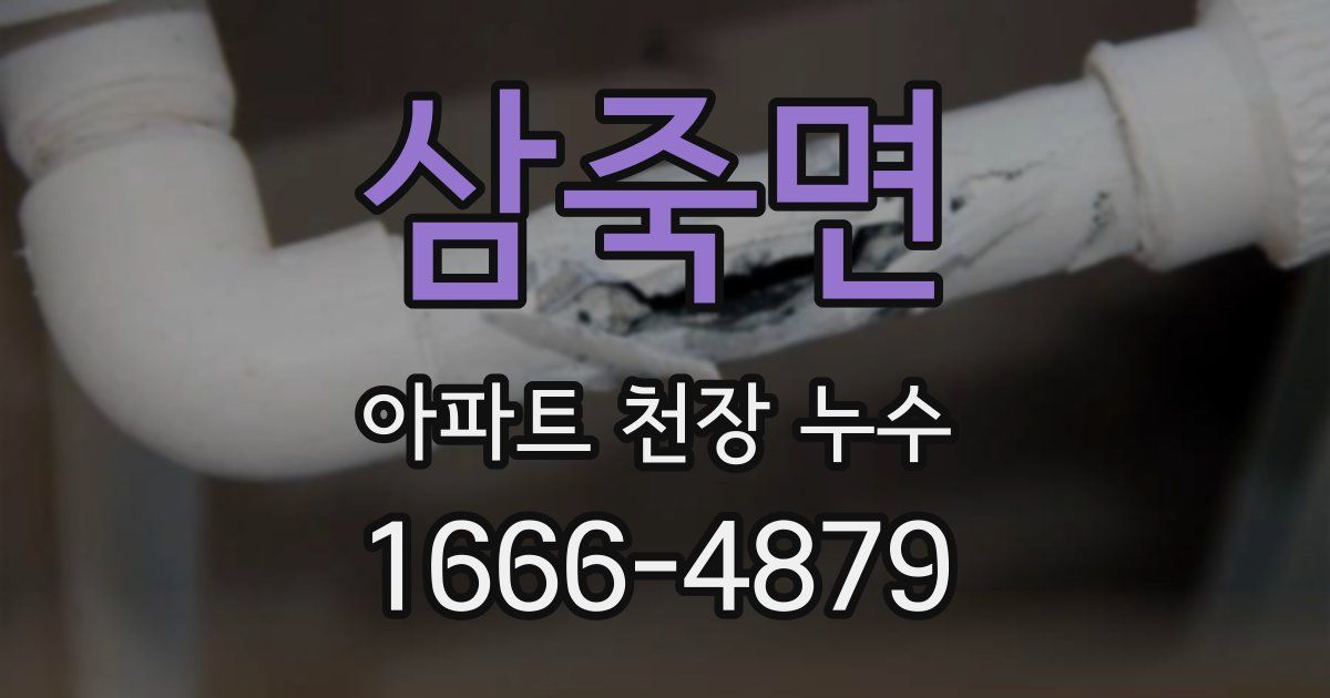 삼죽면 아파트 천장 누수
