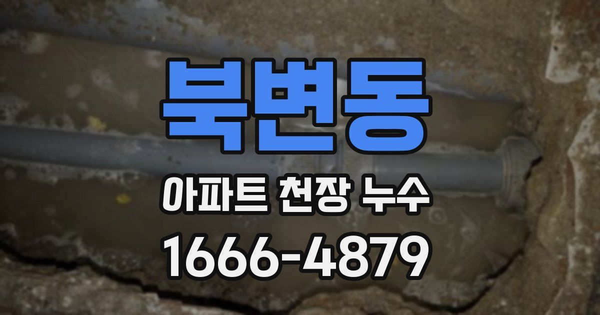 북변동 아파트 천장 누수