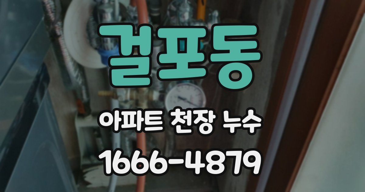 걸포동 아파트 천장 누수
