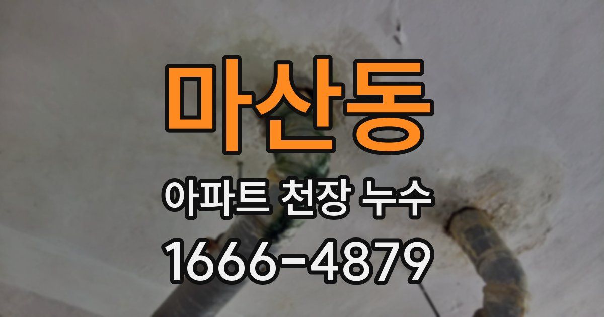 마산동 아파트 천장 누수