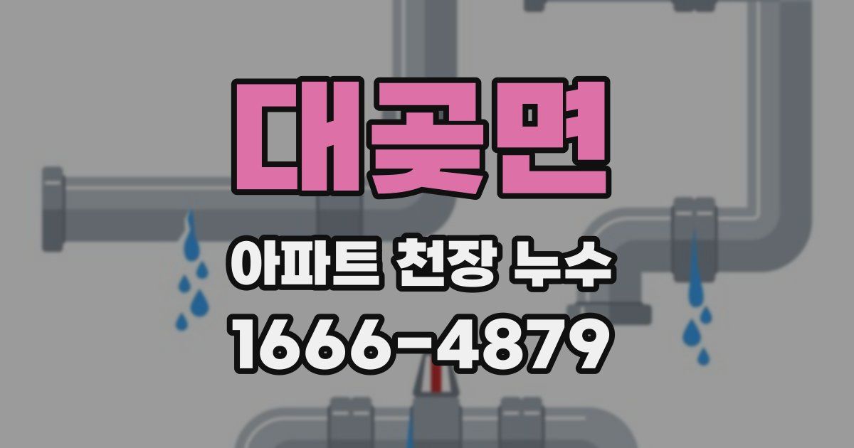 대곶면 아파트 천장 누수