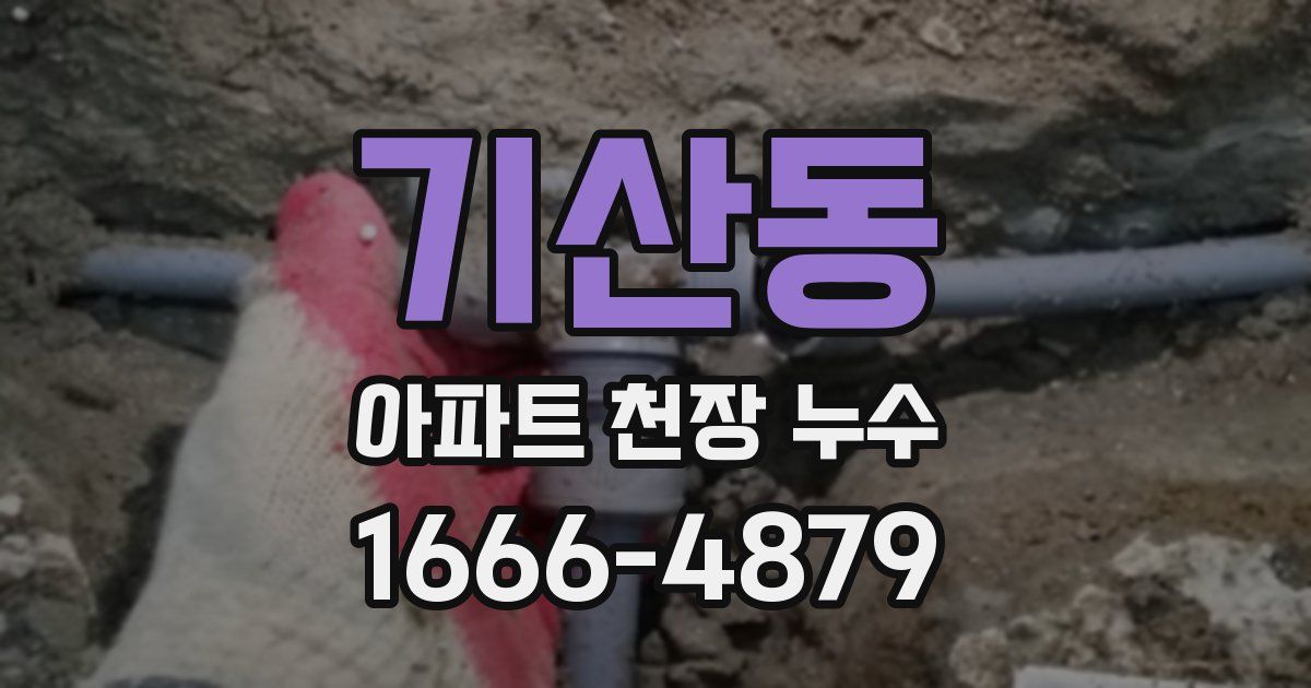 기산동 아파트 천장 누수