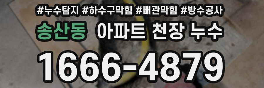 송산동 아파트 천장 누수