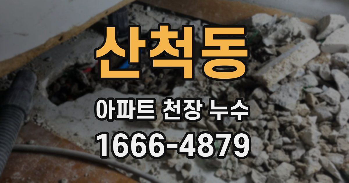 산척동 아파트 천장 누수