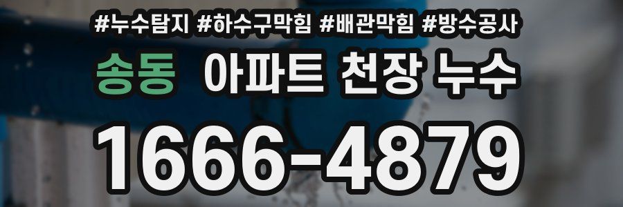 송동 아파트 천장 누수