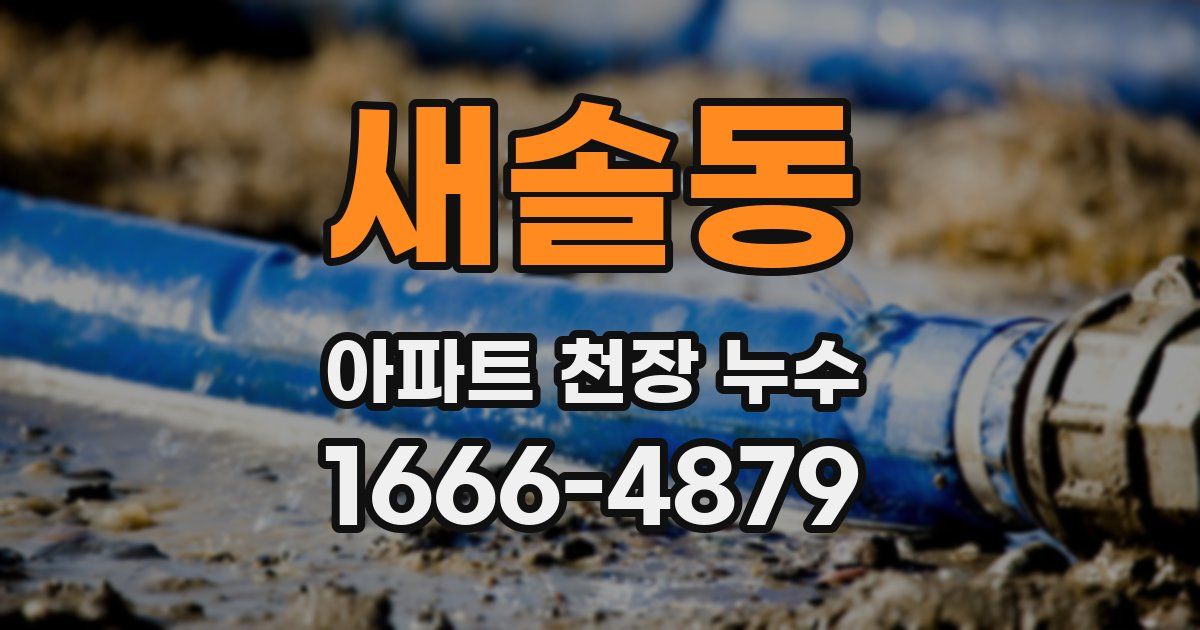새솔동 아파트 천장 누수