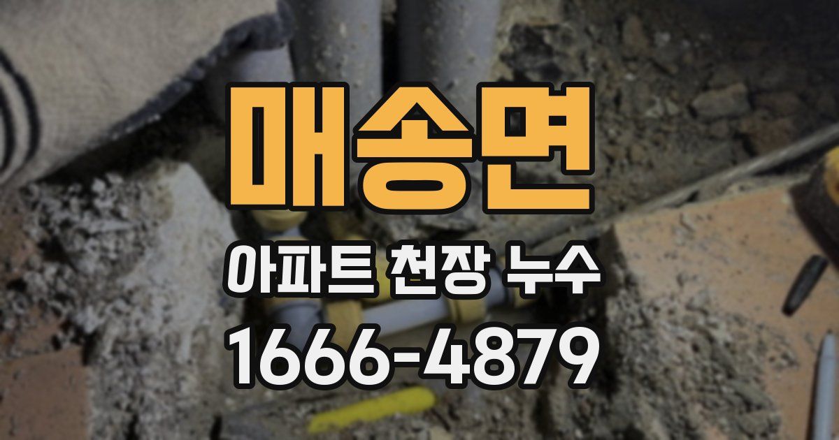 매송면 아파트 천장 누수
