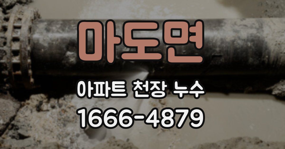 마도면 아파트 천장 누수